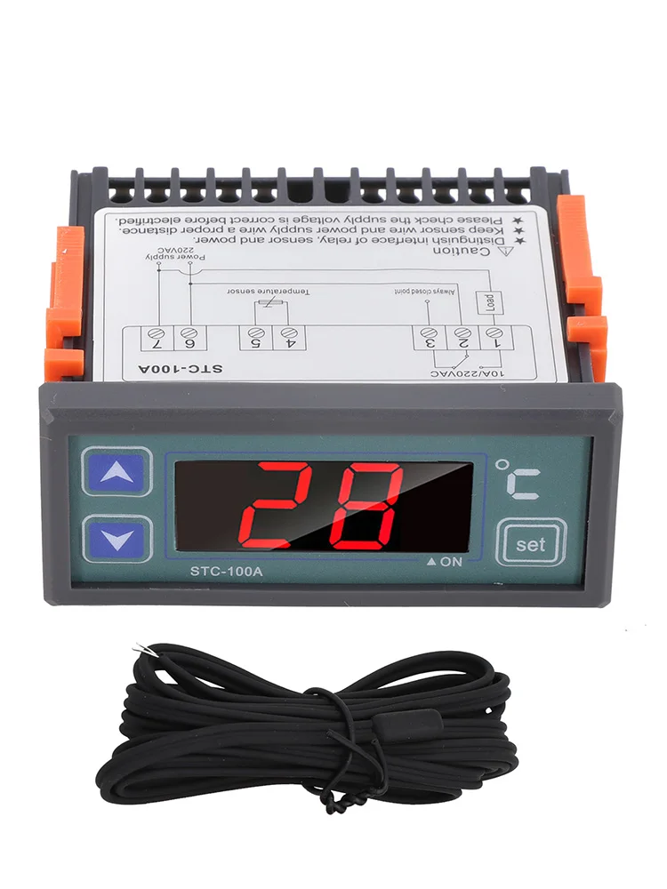 

Refrigeration Temperature Controller Microcomputer Thermostat with Adjustable Temperature Settings Alarm Feature