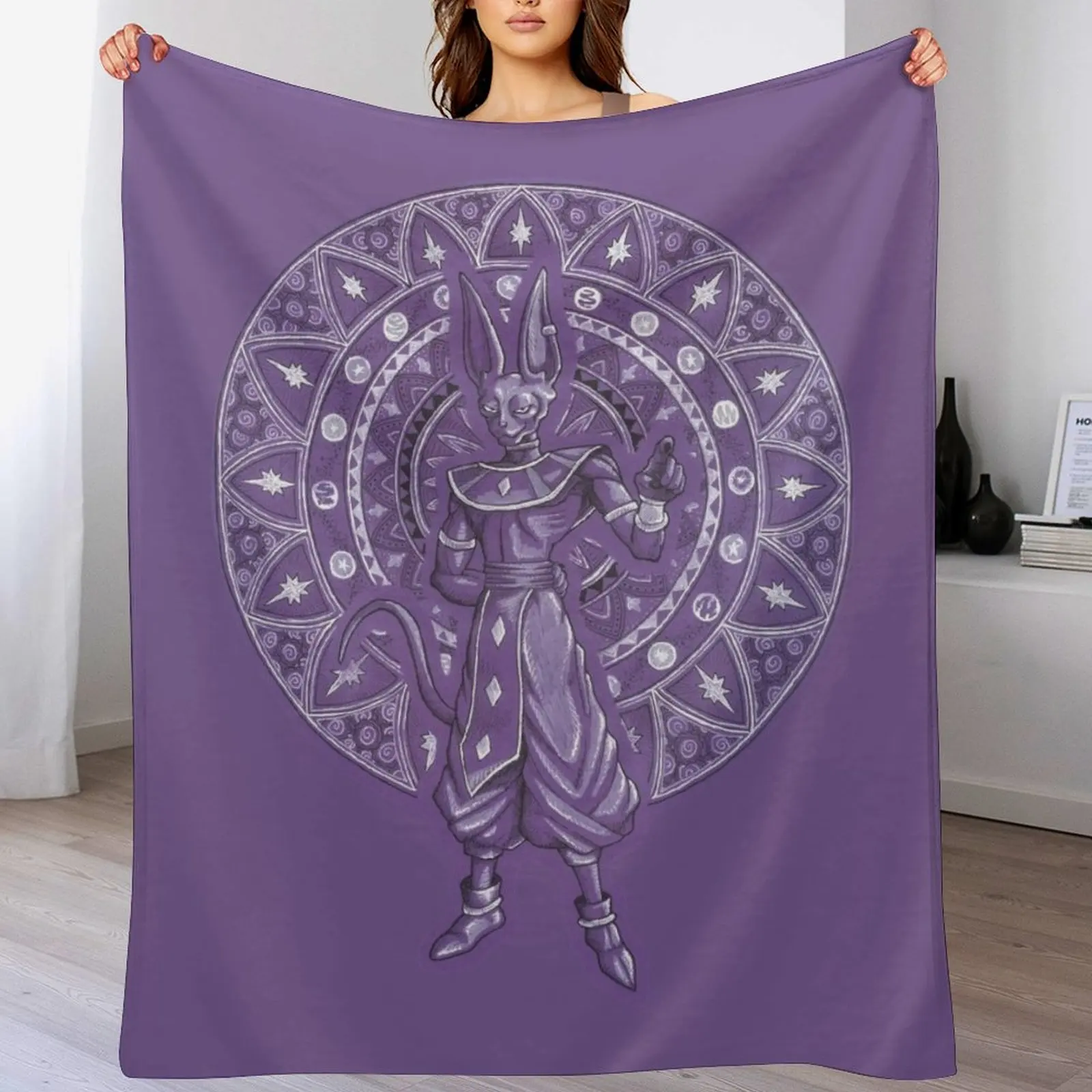 

Beerus-Sama Throw Blanket Custom Decorative Sofa Picnic Blankets