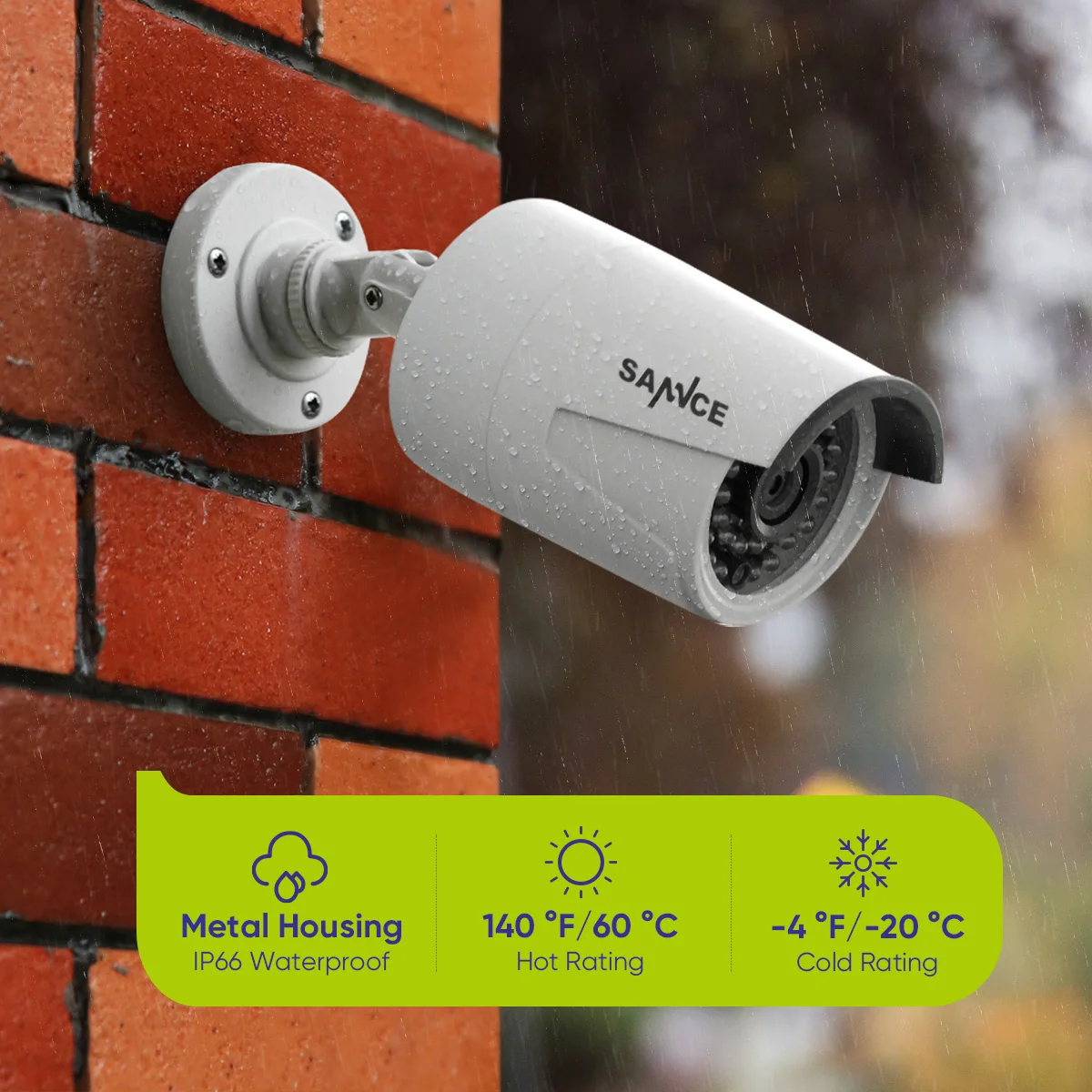 SANNNCE CCTV 보안 시스템 키트, 3MP IR 야외 방수 IP 카메라, 오디오 녹화 비디오 감시 세트, 8CH POE 8MP NVR