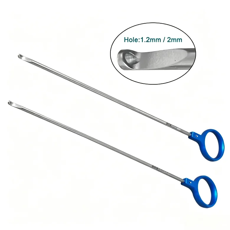 1PS- Laparoscopic Knot Pusher Threading Device Surgical Medical Tools  Open Close Tip Laparoscopy Surgery Instruments Pet