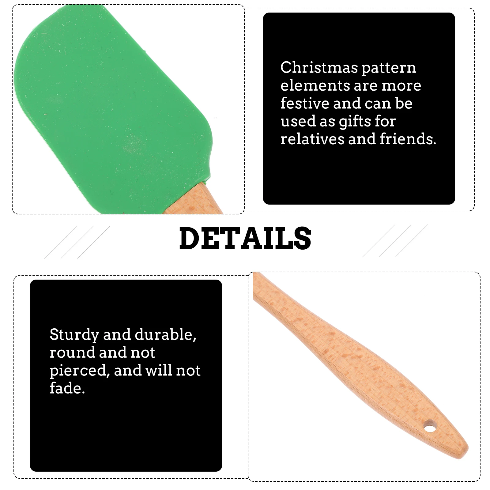 

4 pcs Silicone Cream Scraper Set Reusable Non-Stick Baking Spatula High Temp Resistant For Kitchen Cooking Pastry Tools