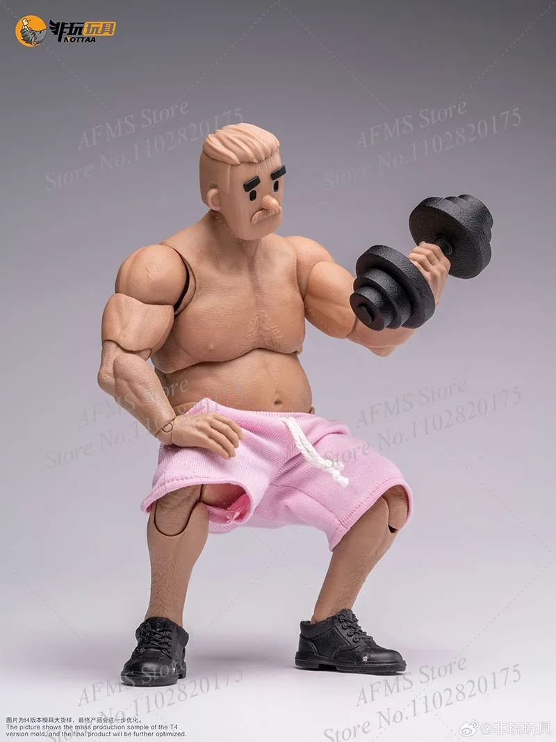 Notaman 1/12 Bilancia Da Collezione Figura Sport Uomo di Mezza Età Fitness Fanatic 17Cm Super Flessibile Comune Action Figure Soldato