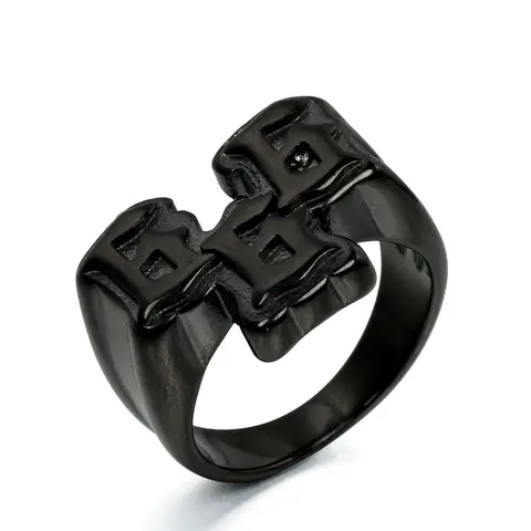 Vintage 666 Number Men Rings Stainless Steel Punk Boy Him Jewelry US Size7-14