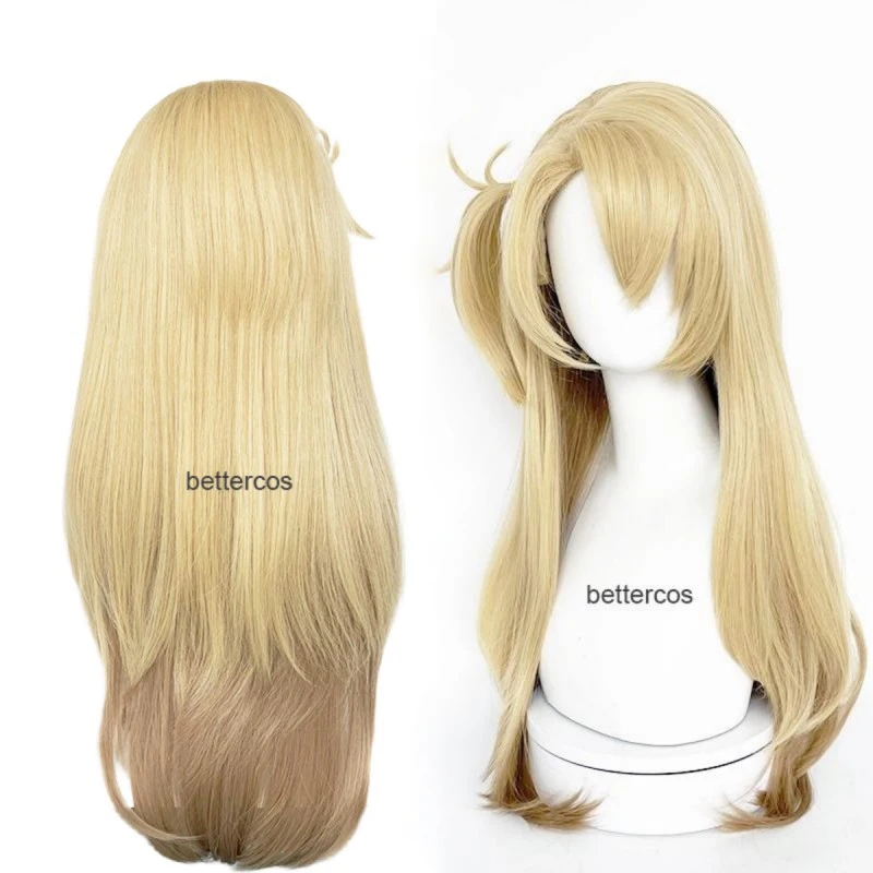 VTuber Luca Kaneshiro Cosplay Wig NIJISANJI Luxiem 2022 Golden Yellow Synthetic Hair Heat Resistant Adult Free Wig