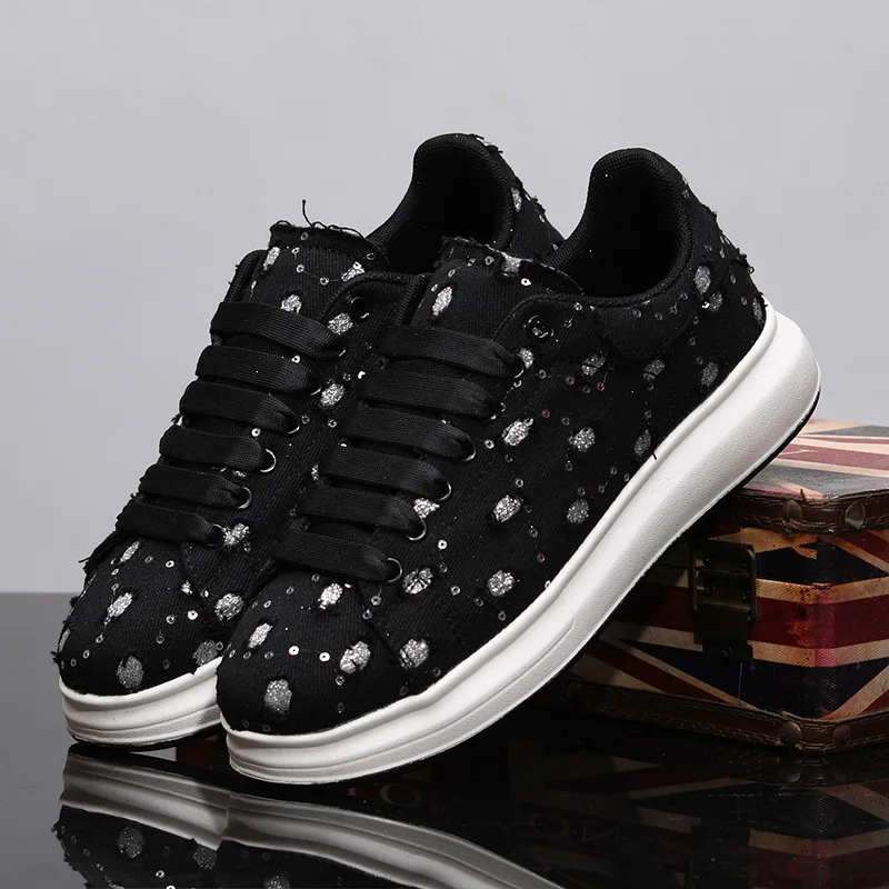 

Summer new breathable canvas shoes versatile casual sports little white couple black cloth shoes
