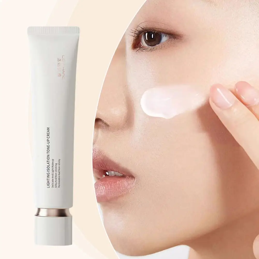 Natural Brightening Primer Moisturizing Refreshing Moisturizing Non-greasy Cream Pearlescent Makeup Isolation Oil-controlli Q7V9