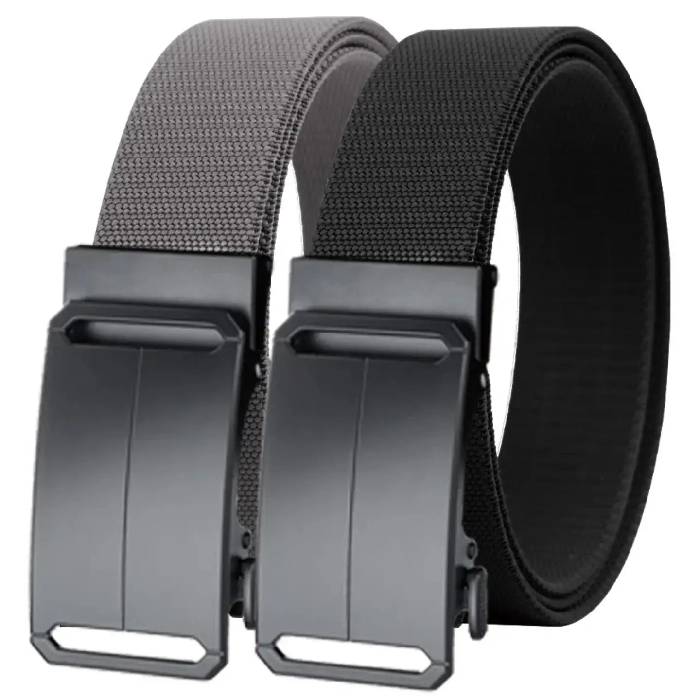 Elastic Waist Belt Casual Canvas Tactical Automatic Buckle No Punching Men's Women's Military Training Pants Belt for Youth