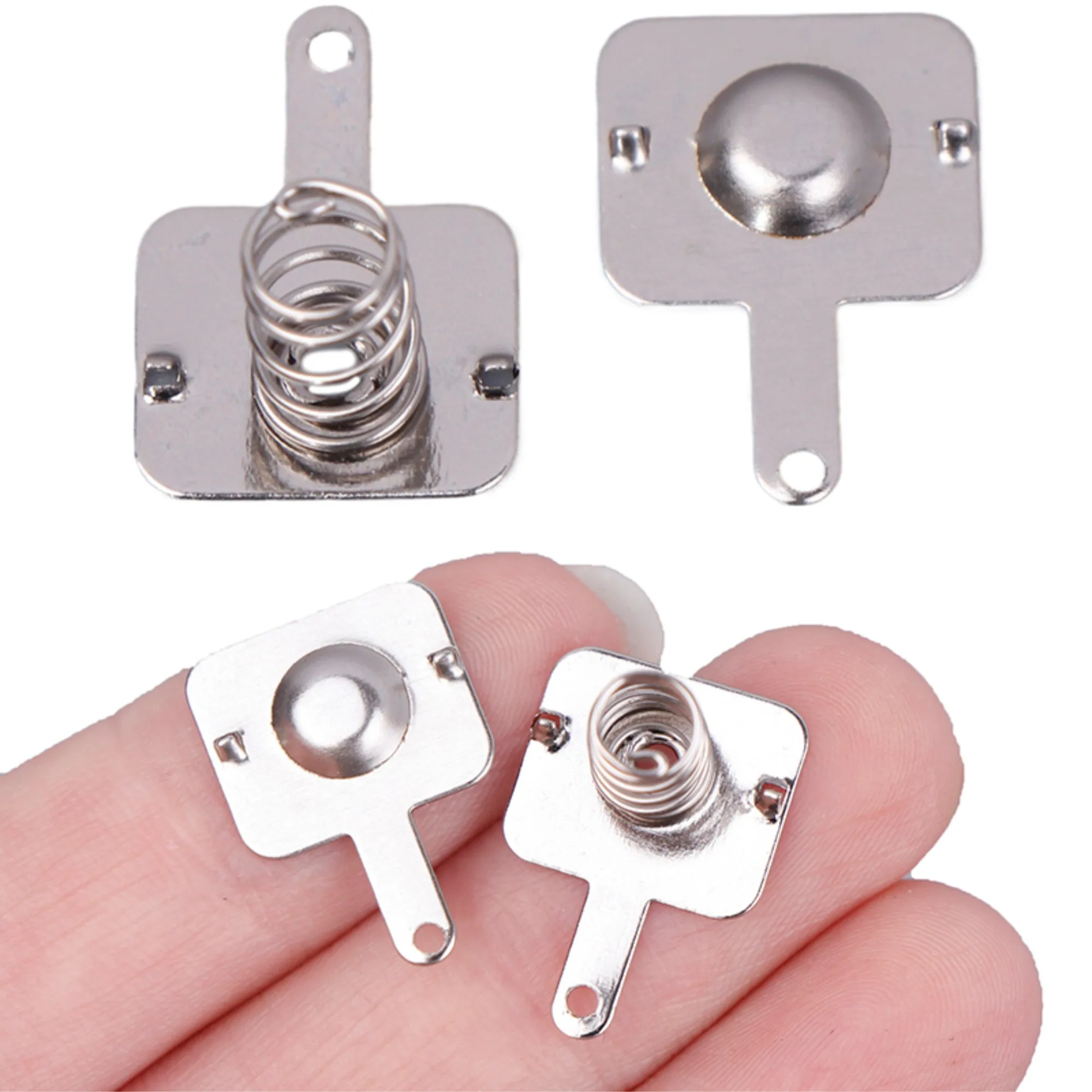 20PCS High Quality Silver DIY 18650 Battery Sheet Spring Contact Sheet Battery Box Positive And Negative Single Bipolar