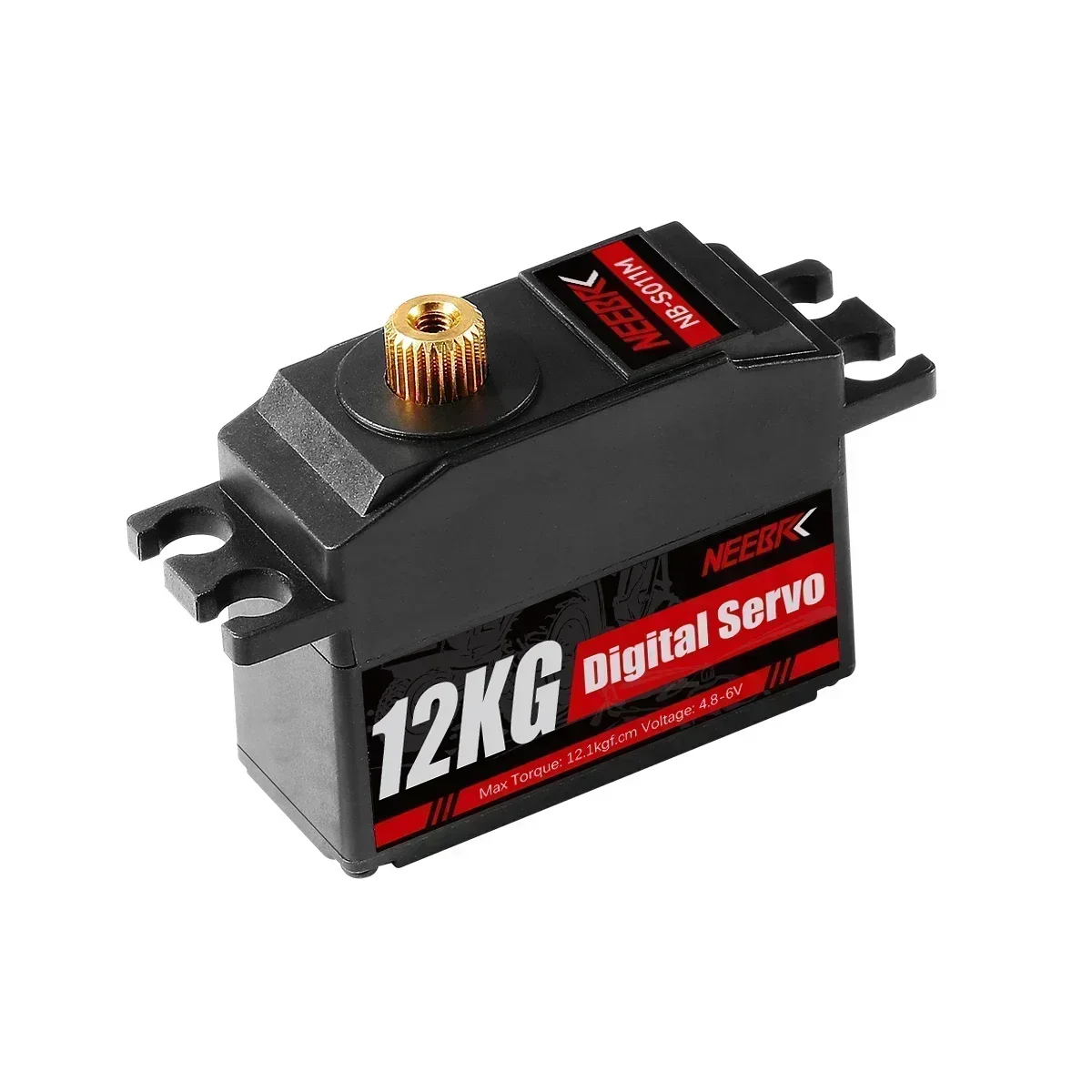 NEEBRC-Servo étanche à engrenage en métal, 12kg, pour voiture RC 1/16, 1/14, 1/12, inoler, robot, bateau, hélicoptère, TRtage, Wltoys, 144001, MN128, WPL