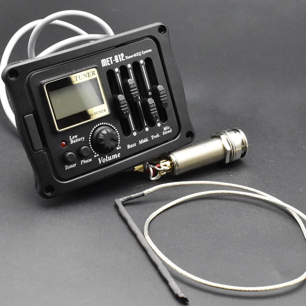 

Звукосниматель для народной акустической гитары MET-B12 с четырехдиапазонным эквалайзером и звукоснимателем Beater
