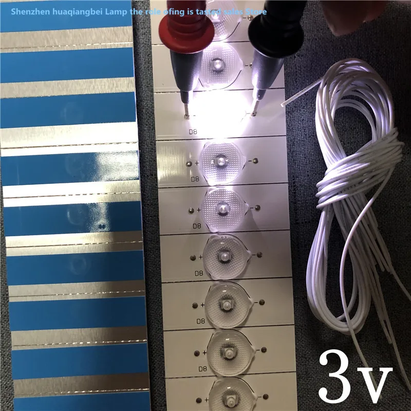 100% новый 3V SMD лампы бусины с оптический объектив фильтра для Светодиодный ТВ ремонт haier LS48H310G LE48D8-03(D) 30348008220