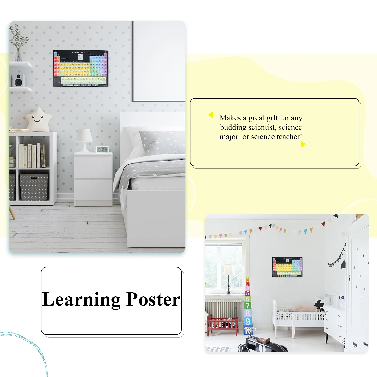 Posters Table of Elements Wall Decor 5000X3300X050CM Chemistry Chart for Classroom School Learning Home Student