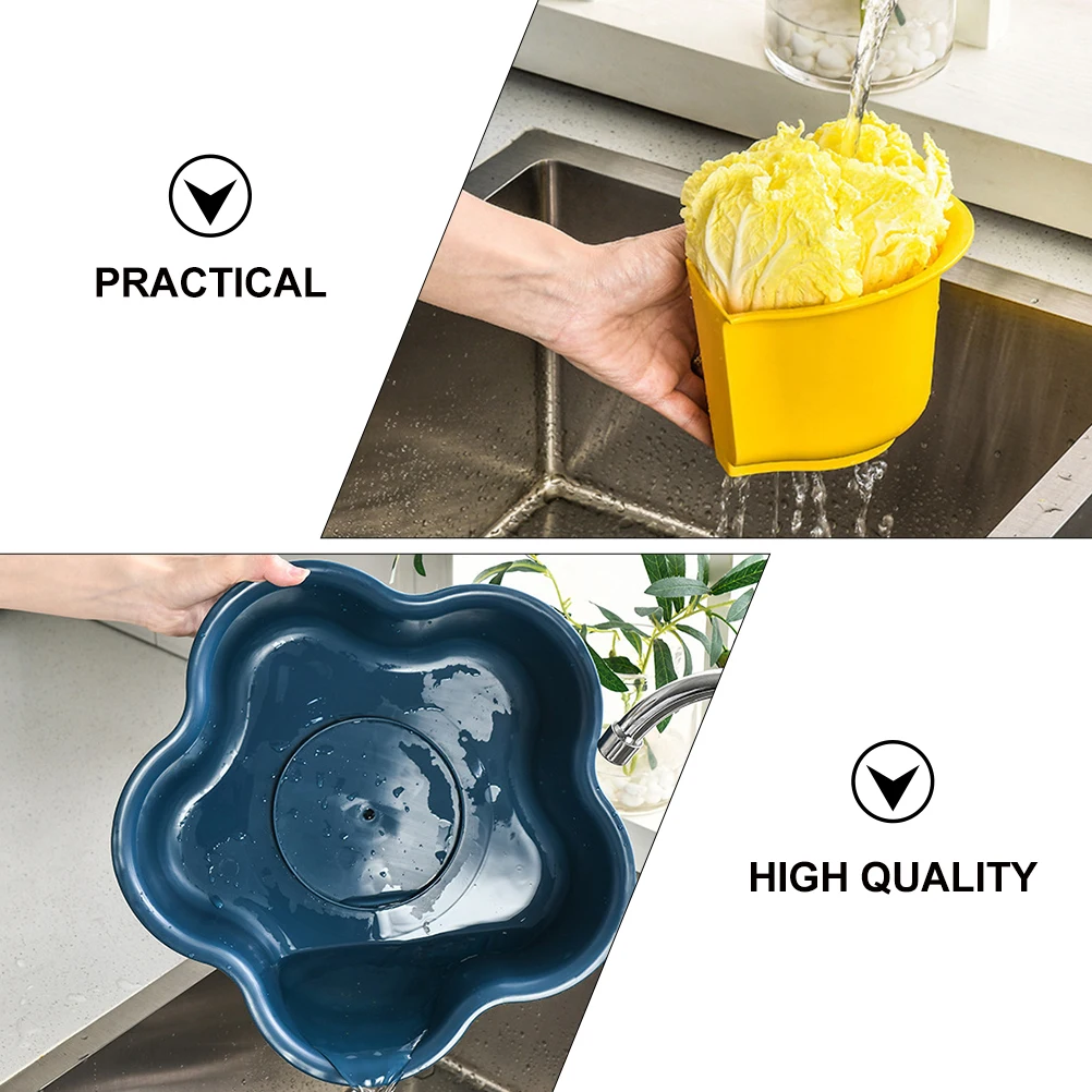

Rotating Hot Pot Dish Drain Basket Creative Fruit Double-layer Home Plastic Multifunctional Food Container Wash and Vegetables