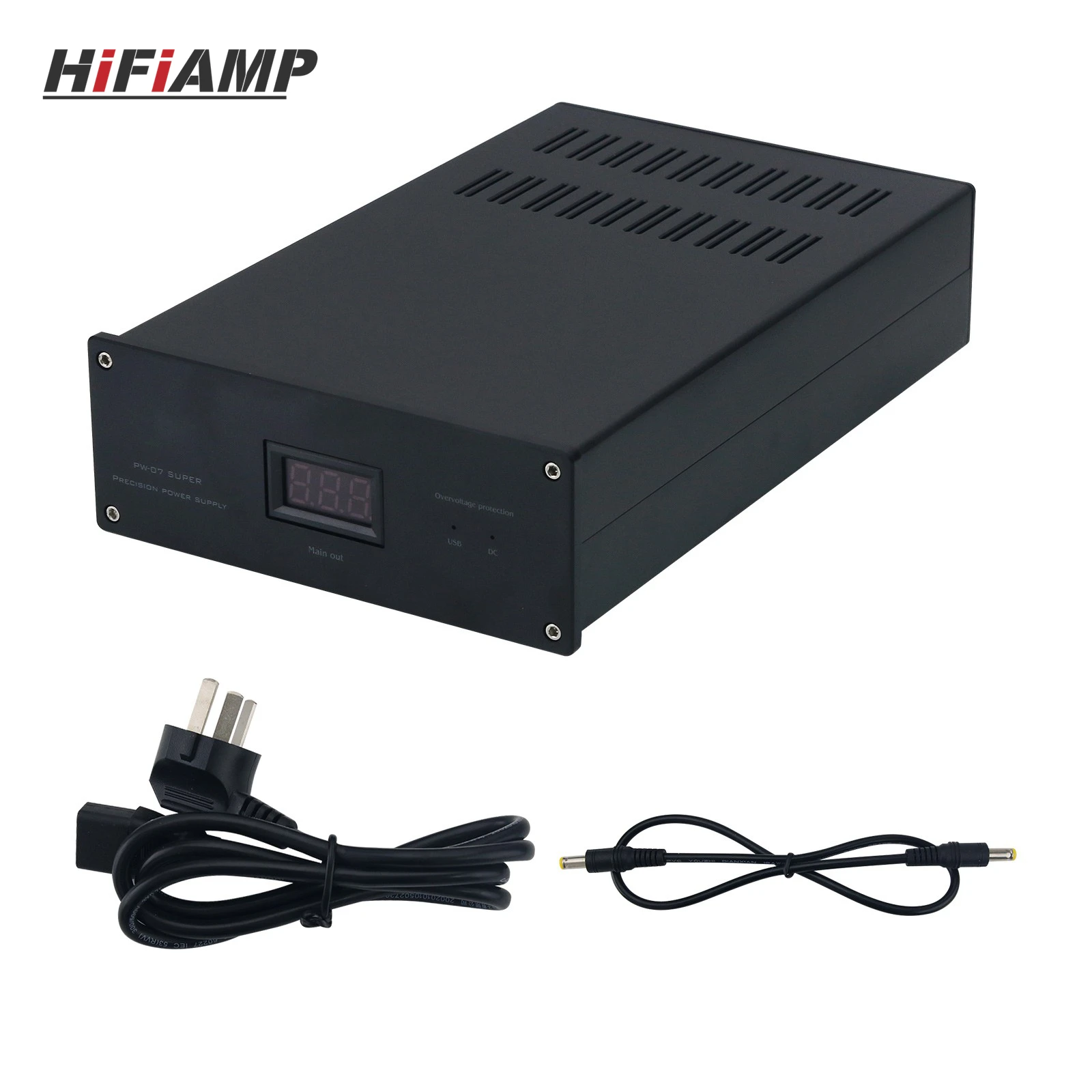 HiFiAMP 5V 9V 12V PW07 Ultra-low Noise 200W High Power Linear Regulated Power Supply Dual-channel Outputs