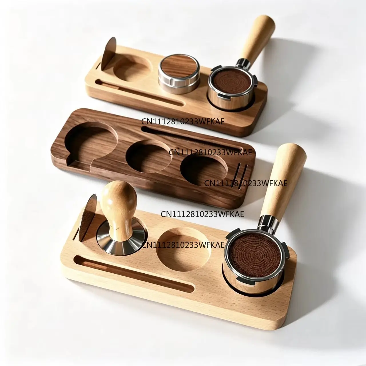Coffee machine accessories Storage plate Italian powder hammer base Black walnut solid wood Multifunctional wood base