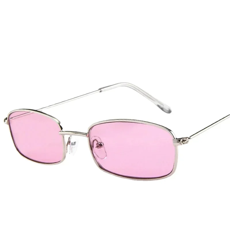 Small Rectangle Sunglasses Women Vintage Fashion Sunglasses For Girls Retro Metal Frame Sunglasses Women Cycling Sun Glasses