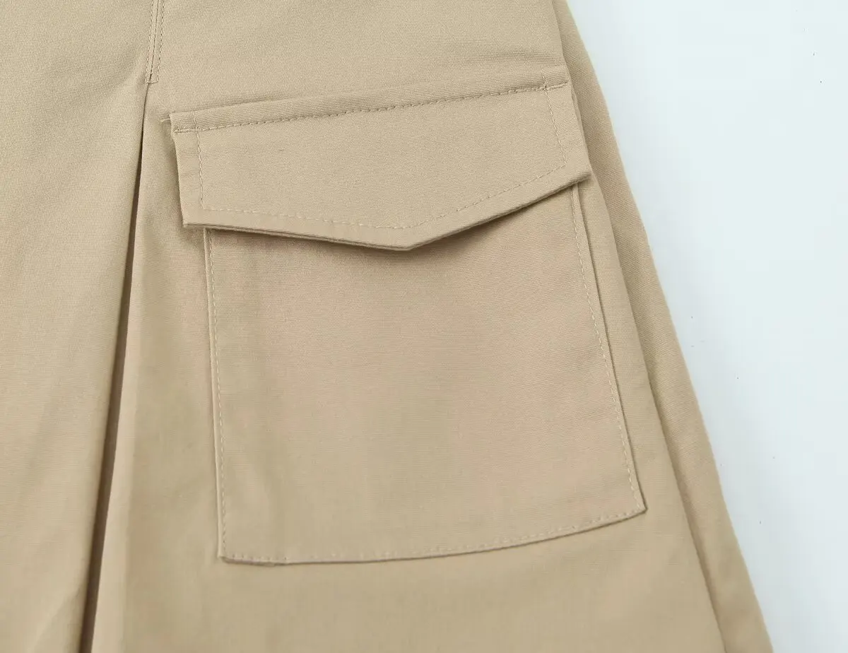 2025 Summer New Arrivals Women's Wear Casual Chic Workwear Wide Pleated High Waisted Culottes