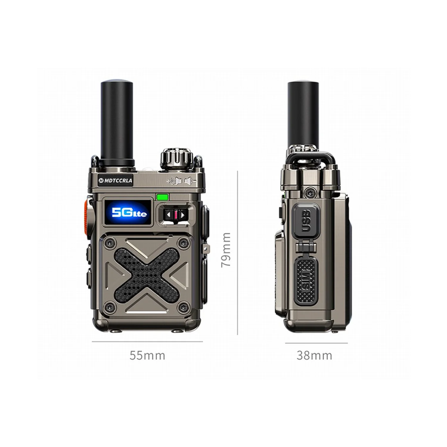 Mini S9 Portable 5G Public Network Intercom with 5KM Communication Weather Forecast GPS Positioning And Group Call Function