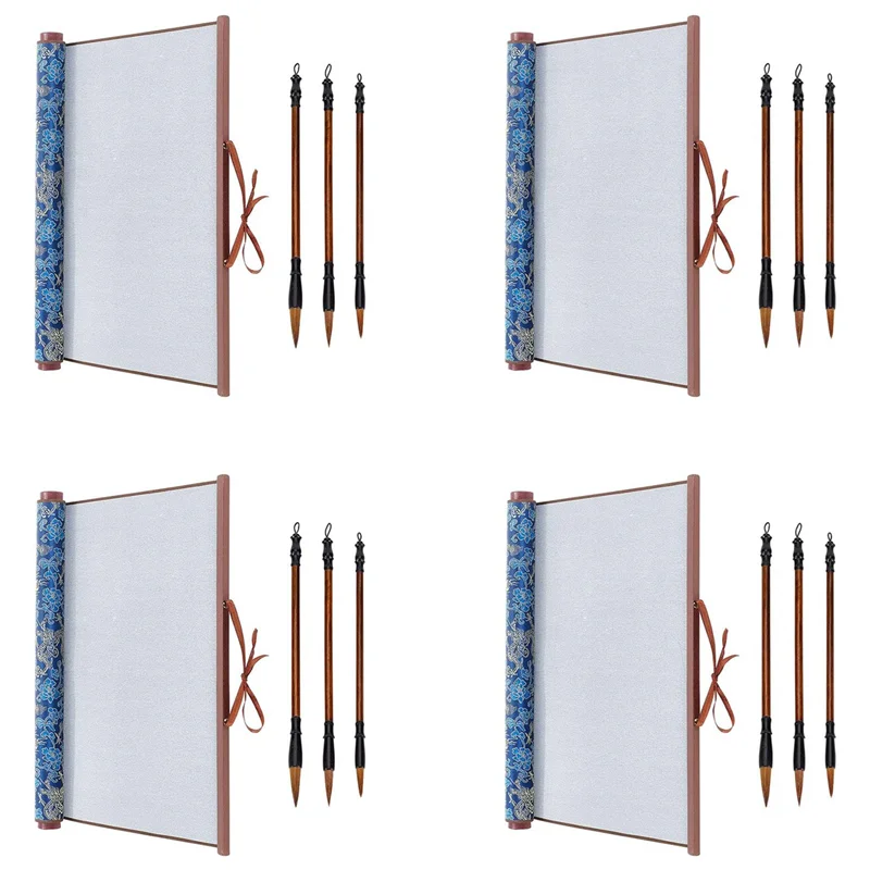 

16X Inkless Chinese Calligraphy Set Reusable Water Writing Magic Cloth Scroll Traditional Calligraphy Writing Pens