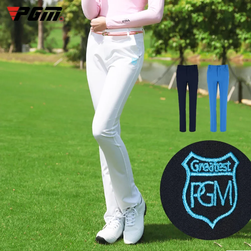 Wyślij pasek! Spodnie golfowe PGM dla kobiet Szybkoschnące spodnie golfowe Letnie, elastyczne spodnie sportowe Wiosenne długie spodnie
