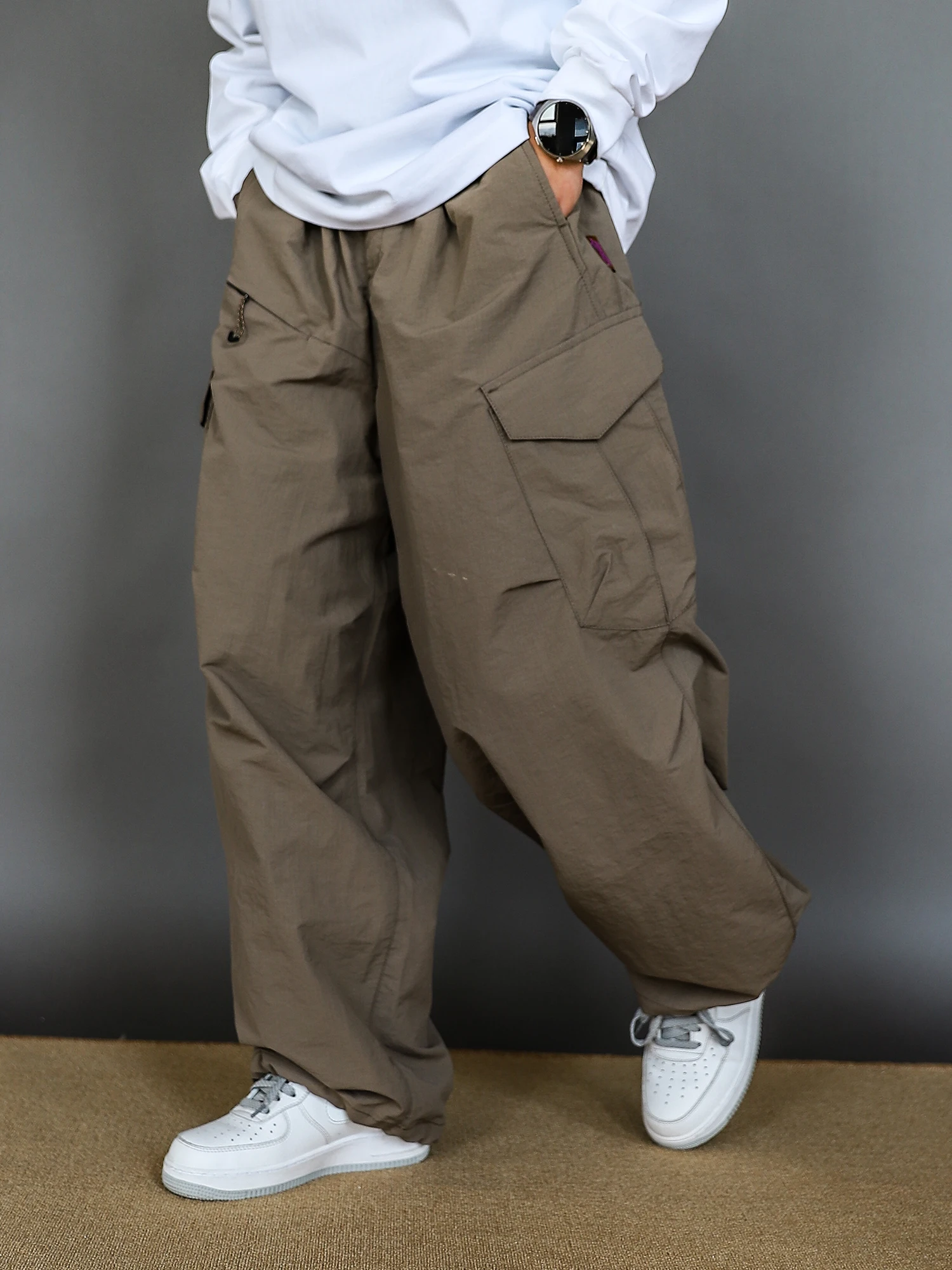 

Ультралегкие уличные брюки-карго в американском стиле, свободного кроя, цвета хаки, для работы и повседневной носки, весна-осень