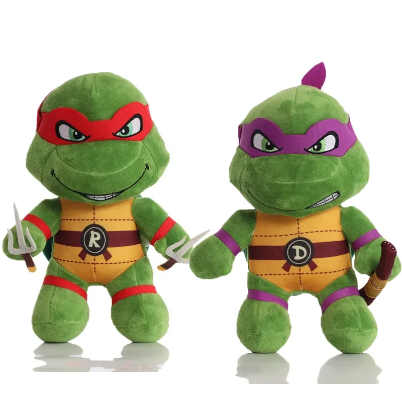 25cm Ninja Turtles Plush Dolls Anime Game TMNT Leo Raph Mike Don Stuffed Animals Decoration Ornament Toys for Kids Birthday Gi