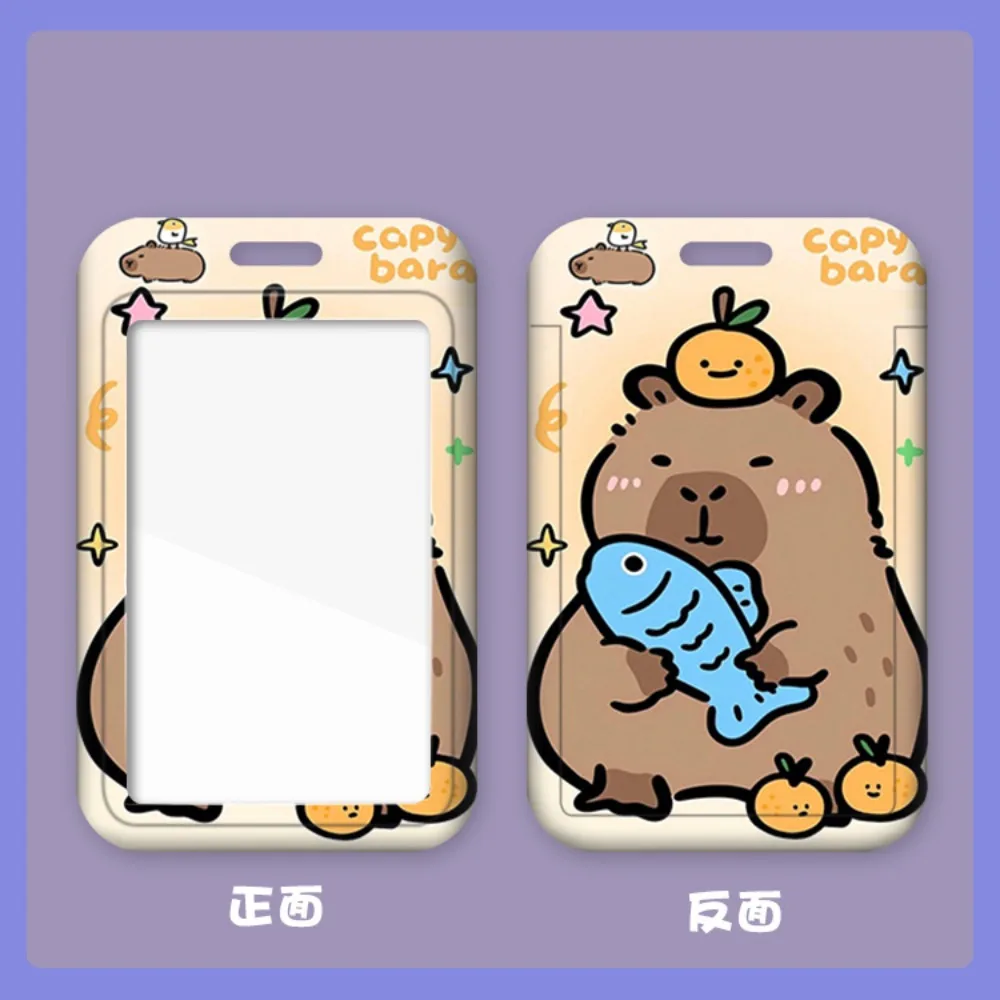 مجموعة بطاقات التحكم في الوصول إلى حافلة الطالب عالية المظهر ومترو الأنفاق Pibala Capybara مجموعة بطاقات بإبزيم تلسكوبي سهل السحب