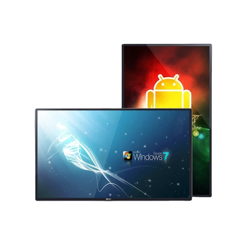 Dual Screen LCD Digital Signage 43 55 65 Inch 360 Degree Rotating Commercial Advertising Display