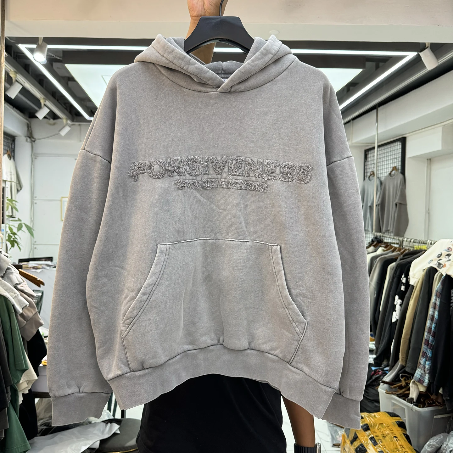 

Waed Vintage Hoodie Sweatirt Fce Lined Oversized Casual ex Hooded Sweatirt Youth Faion Streetwear