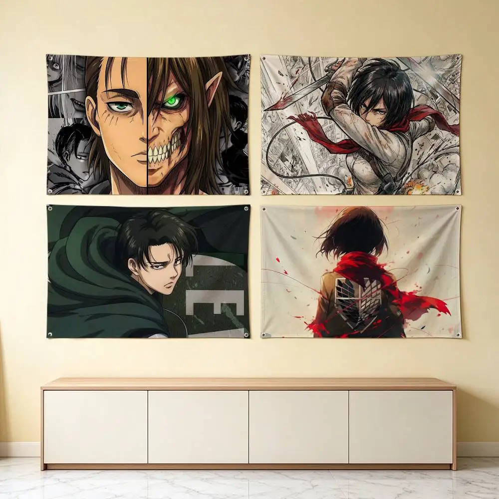 Attack on Titan Mikasa-A  Flag Suitable For Party Club Outdoor Interior Wall Decoration Banner Fans Gift