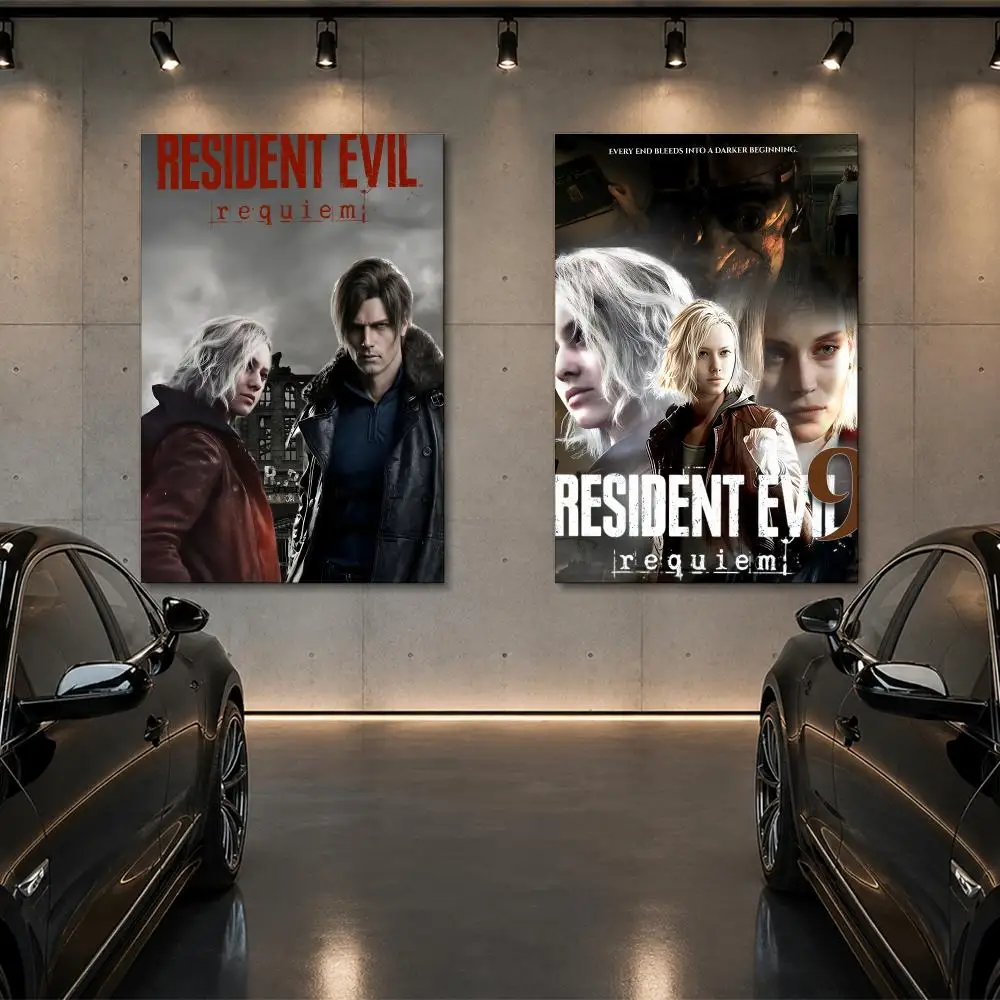 Horror R-Resident Evil Requiems Poster Room Decor Home Wall Art Printing Waterproof Garage BedRoom Posters Gift