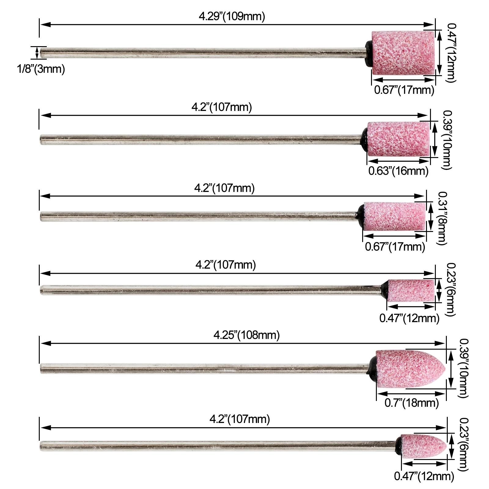 Dremel 로타리 전동 공구 용 연마 헤드 휠 헤드 10 개, 전기 그라인딩 스톤 휠 드레멜 액세서리