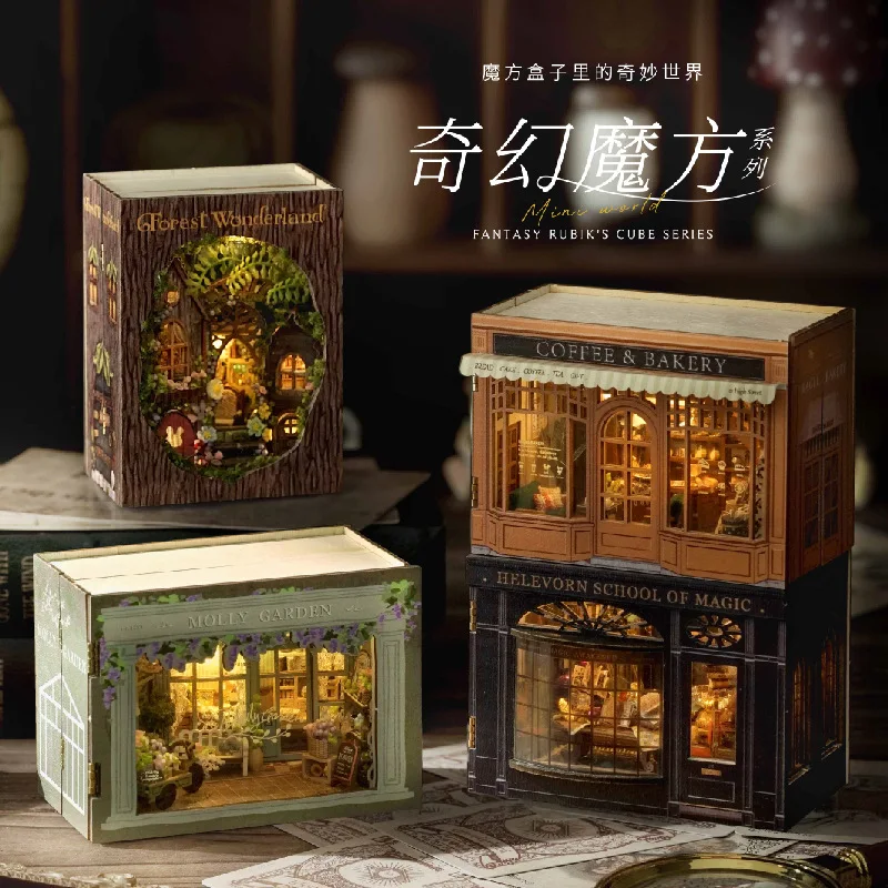 DIY Miniature Doll House 3D Puzzle Small House Assembly Building Model Kit Toys Home With Furniture Lighting Wooden Crafts Gifts