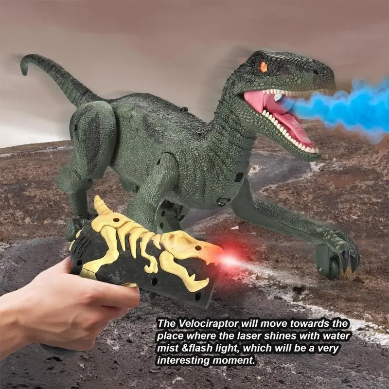 

Устройство для посыпания игрушки-архозавра с функцией преследования ИК-света, USB-перезаряжаемый водяной туман и светодиодные