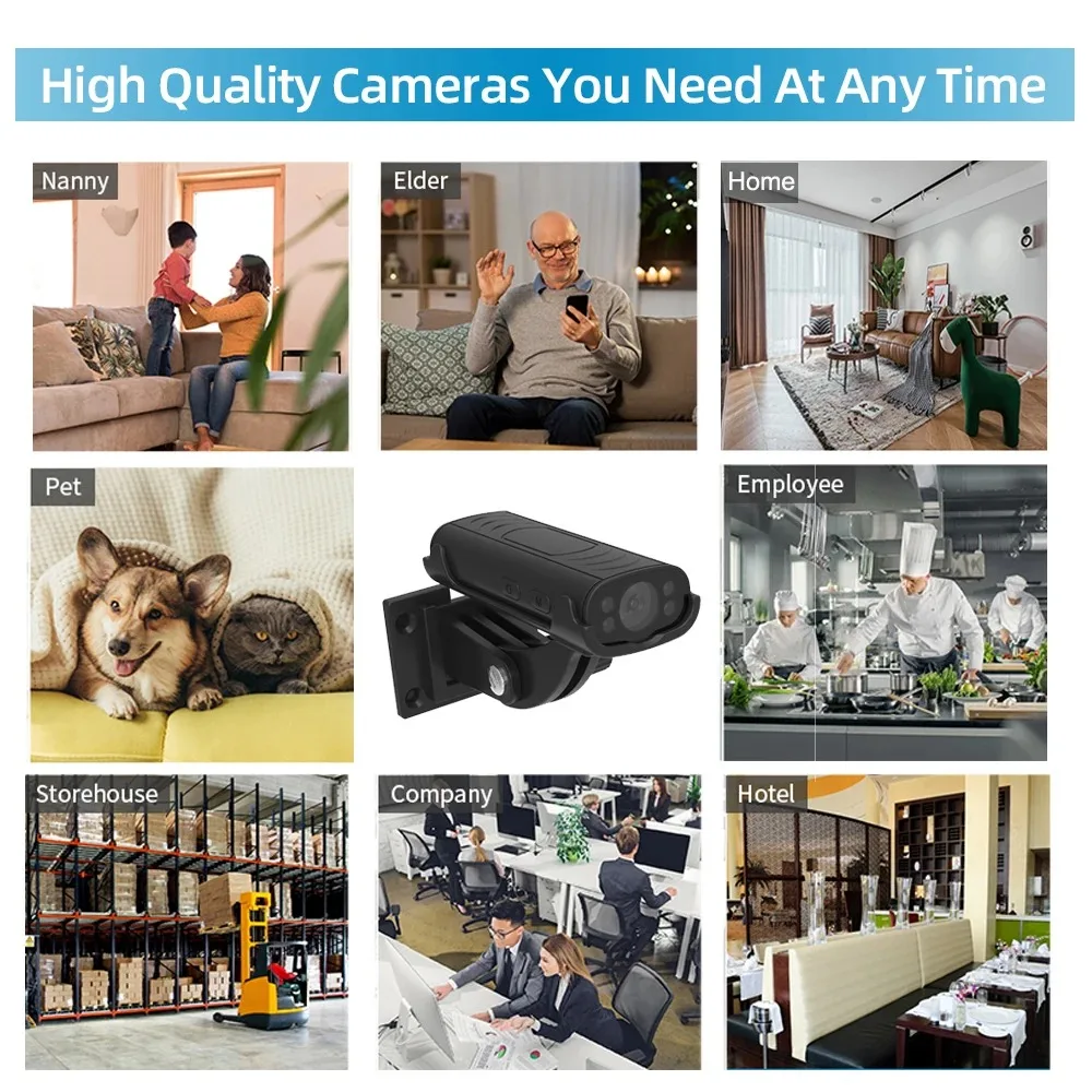 Mini Home Security Camera 1080P HD Smart Wireless WiFi Remote View Small Nanny IP Camera Sleep Standby Infrared Night Vision