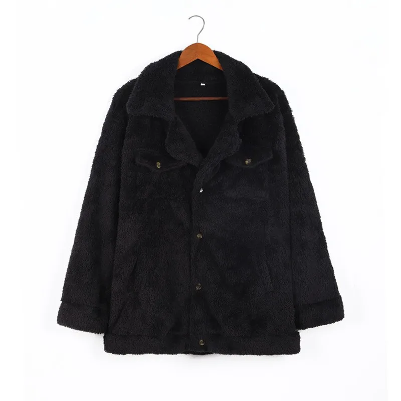 Autumn And Winter Men's Loose Plush Warm Short Men's Jacket
