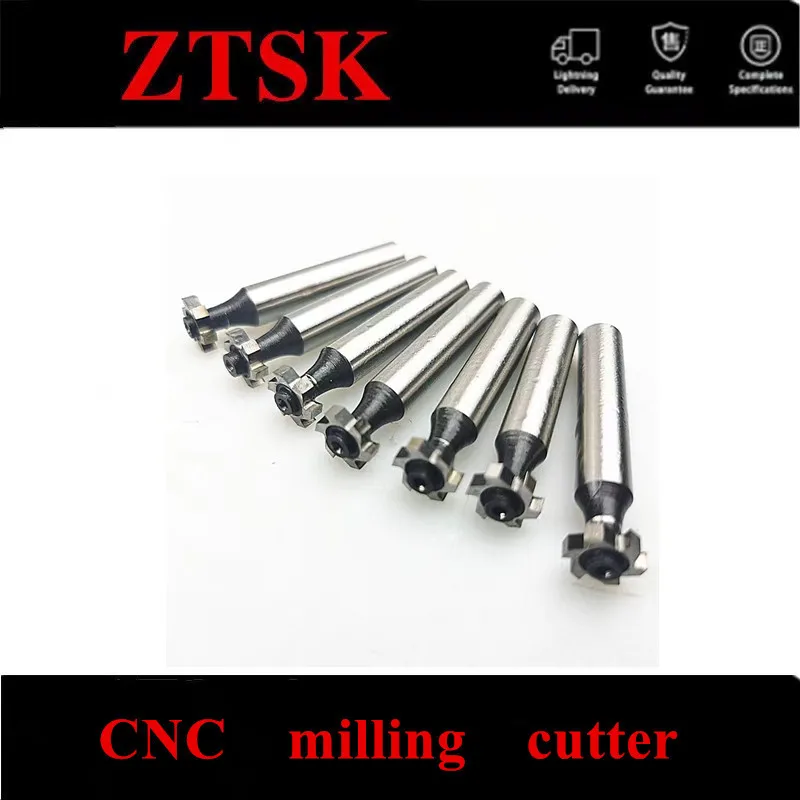 1pcs Half round keyway milling cutter HSS straight shank T-slot cutter 2 * 10 4 * 16 5 * 19 10 * 45