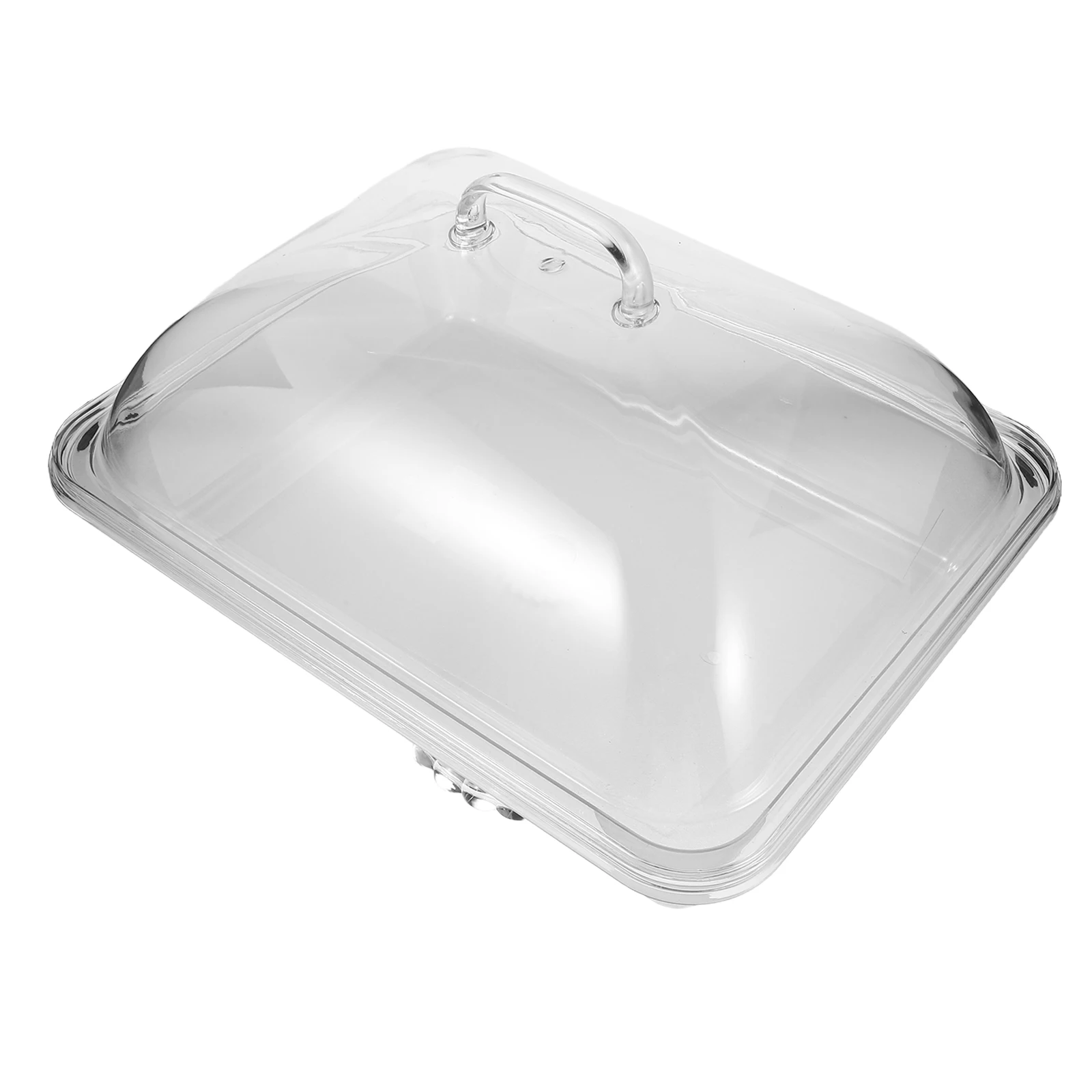 

Ice Chilled Serving Tray with Lid Rectangular Cake Stand Dome Cover Fresh Fruit Serving Tray for Buffet Wedding Party Cold Food