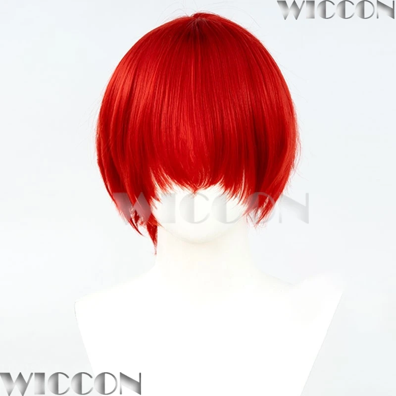 Mr Scarletella Cosplay Game Homicipher The Enigmatic Antagonist Costume Wig Long Red Trench Coat Women Men Holloween Customized