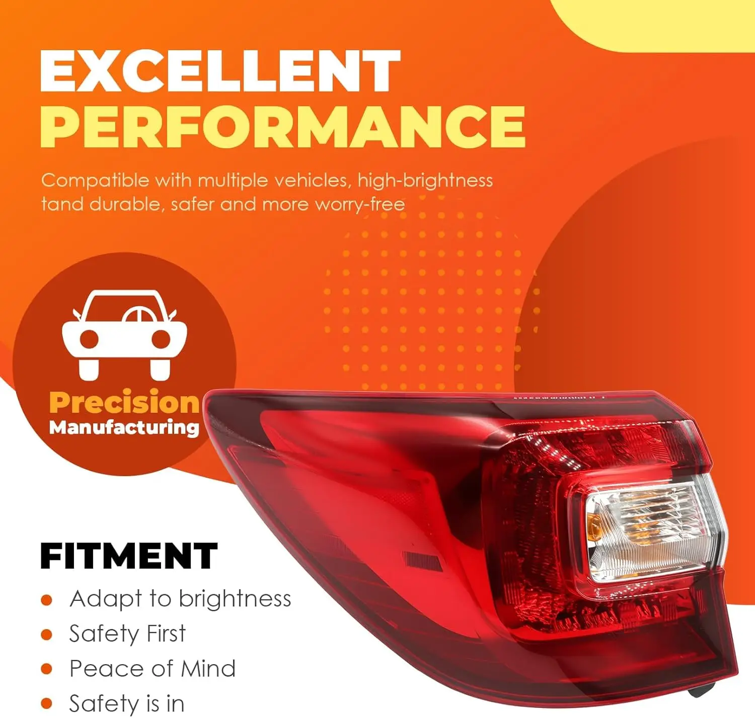 Left Tail Light Assembly with Bulb for Outback 2015-2019 84912AL06A-PFM 14496430