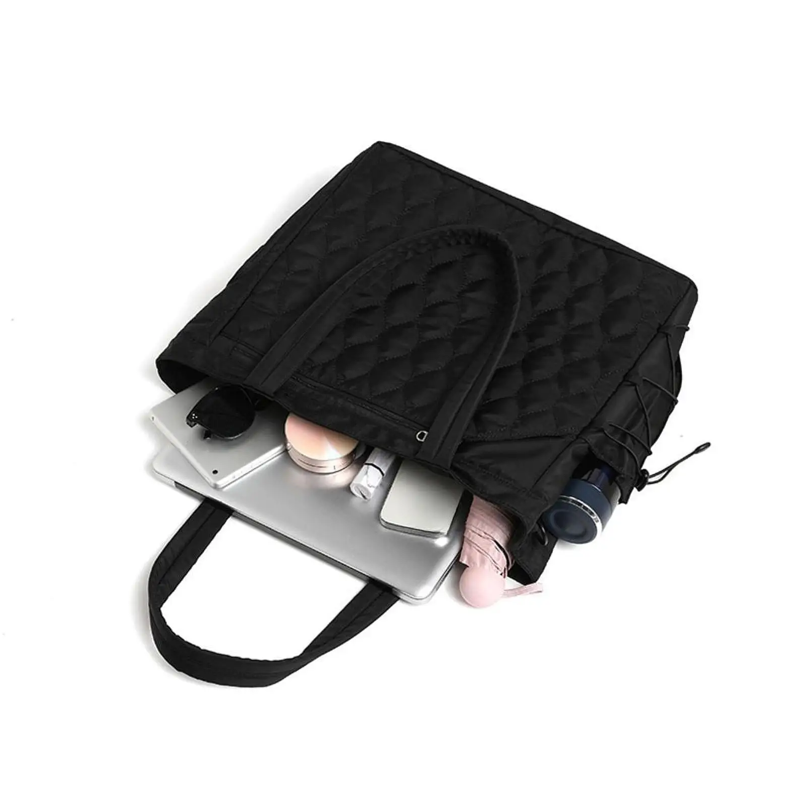 

Pick Ball Bag Large Pickleball Cover Bag Quilted Pattern Shoulder Strap for Tennis Racquet Sports and Weekend