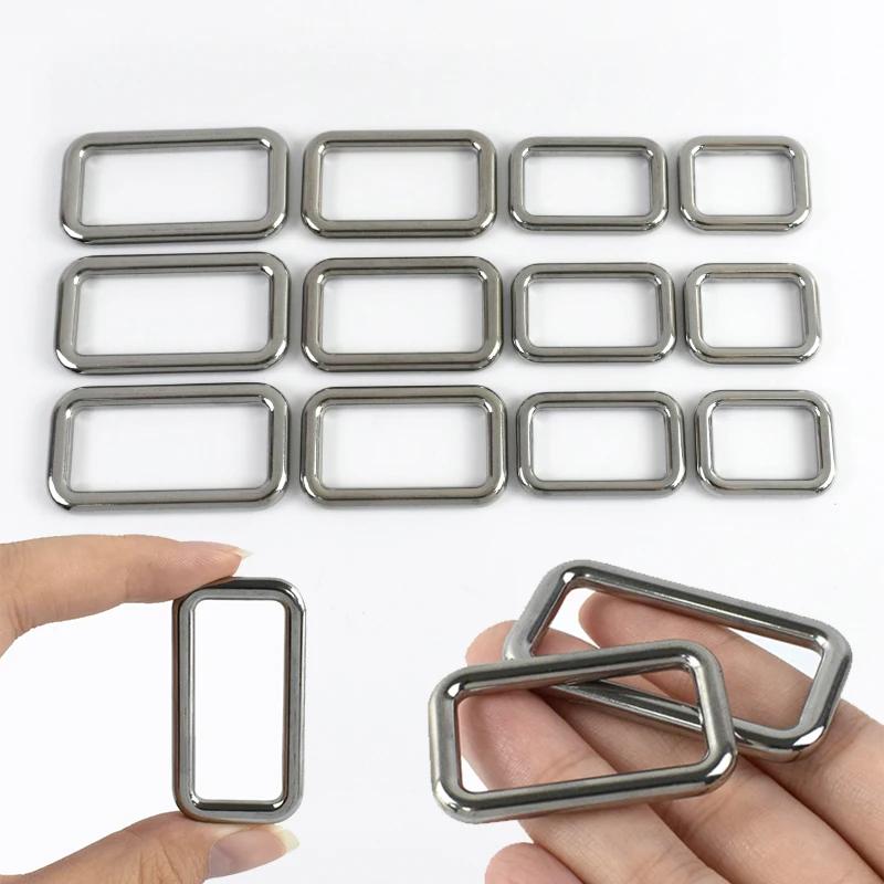 

5/10/20Pcs Meetee 20-38mm Stainless Steel Bag Strap Buckle Rectangular Buckles Backpack Straps Connector DIY Hardware Accessory
