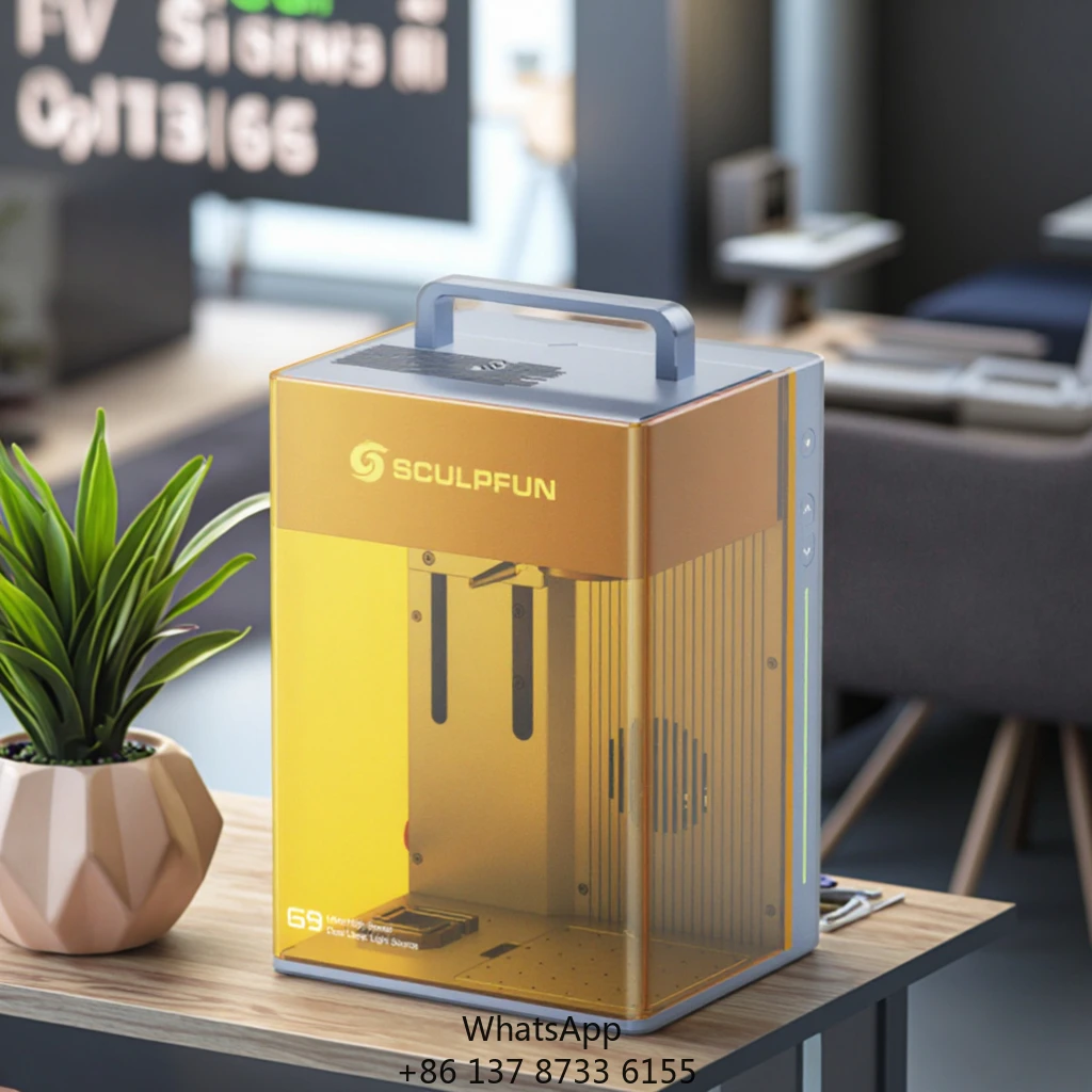 

SCULPFUN G9 Handheld Dual Fiber Grabador Laser Desktop Diode Mini Portable Laser Marking And Engraving Machine For Wood