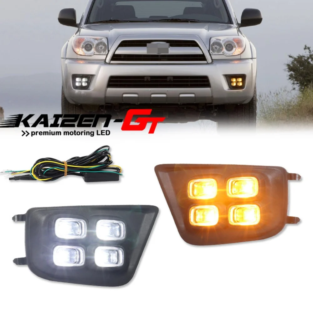 

Светодиодный автомобильный янтарный передний бампер с переключателем, указатели поворота и белые противотуманные/дальные фары DRL для Toyota Tacoma 2012 2013 2014 2015