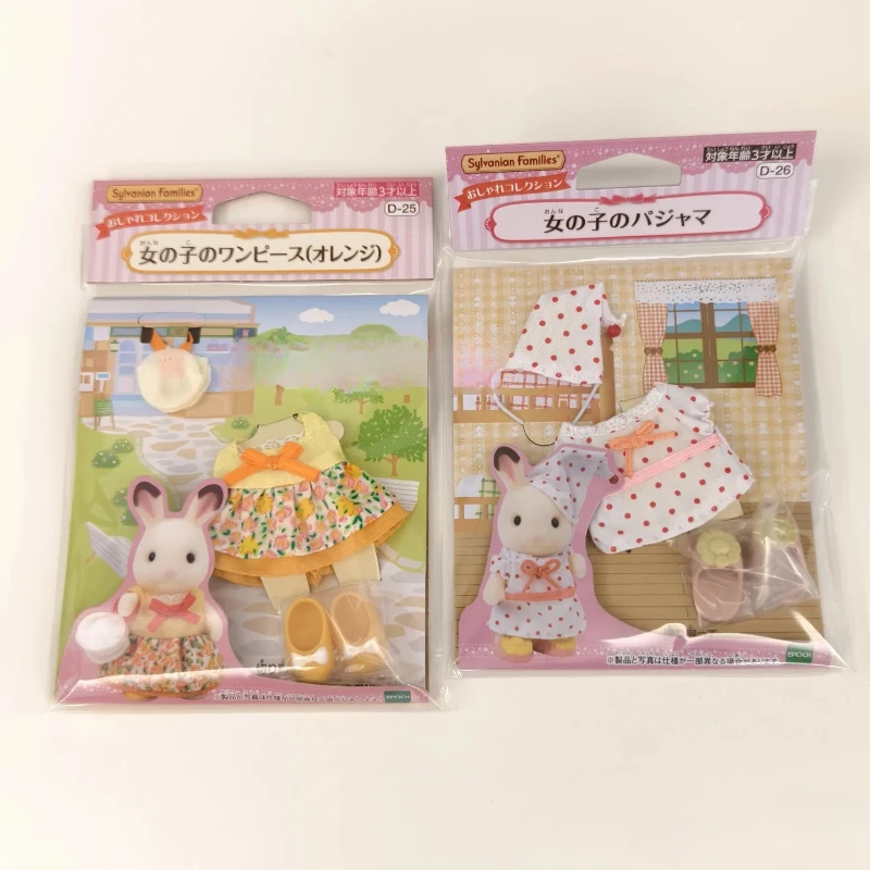 Mainan Keluarga Sylvanian Ternurine Calico Critters Set Hadiah Figur Mainan Lucu untuk Anak-anak Boneka Seri Pakaian Anime untuk Anak Perempuan