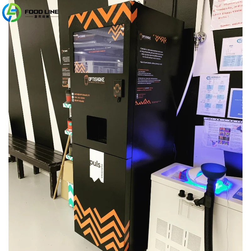 Customized Commercial Protein Shake Vending Machine Touch Screen Multi-Payment Fitness Vending Equipment
