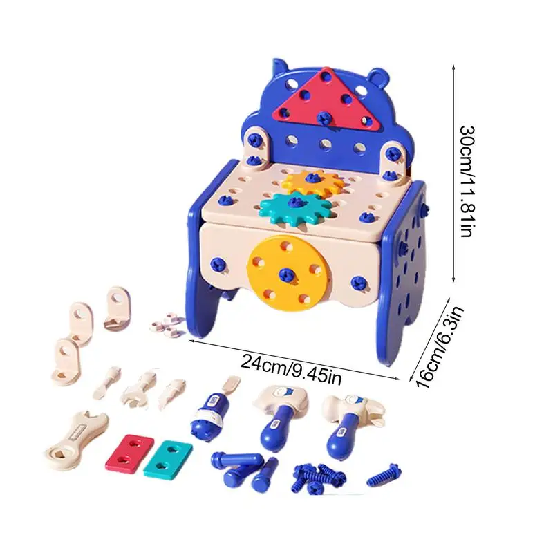 Set di giocattoli per cacciaviti per bambini 60 pezzi Banco da lavoro Giocattolo Banco per attrezzi Giocattolo per bambini Giochi di finzione Giocattoli Set da gioco per bambini creativi per la casa