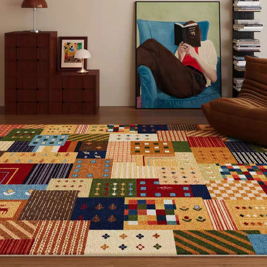 

Ковер для гостиной в стиле «Допамин», новинка 2026 года, легко чистящийся коврик для спальни, не требует стирки, полиэстеровое волокно