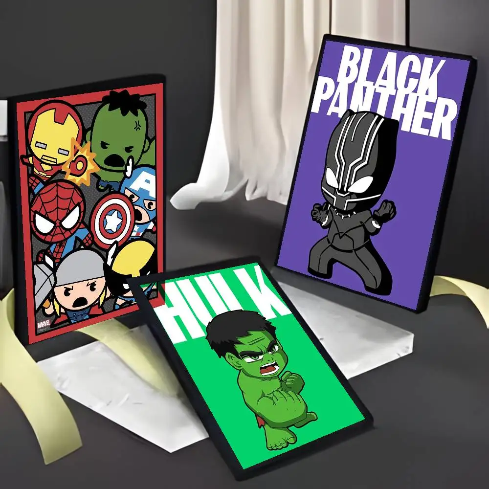 MINISO Cartoon M-Marvel Superhero Poster HD art sticky wall waterproof home living room bedroom aesthetic decoration