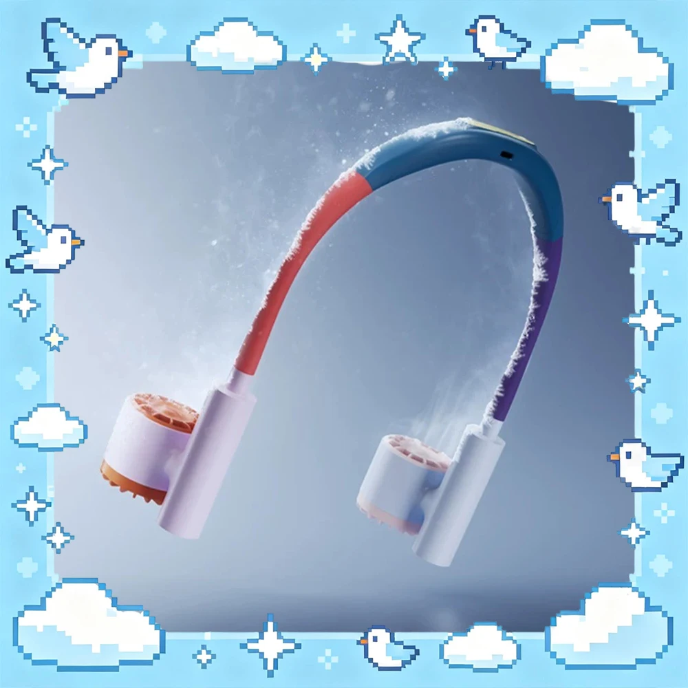 KDUNS JingKe Hanging Neck Fan Third-Gear Wind Lasts A Long Time Hanging Neck Small Fan Surround Air-Out Quiet Noise Reduction